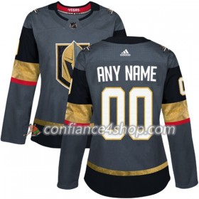 Adidas Maillot de Hockey Vegas Golden Knights Personnaliser 2017-2018 Gris Authentic - Femme